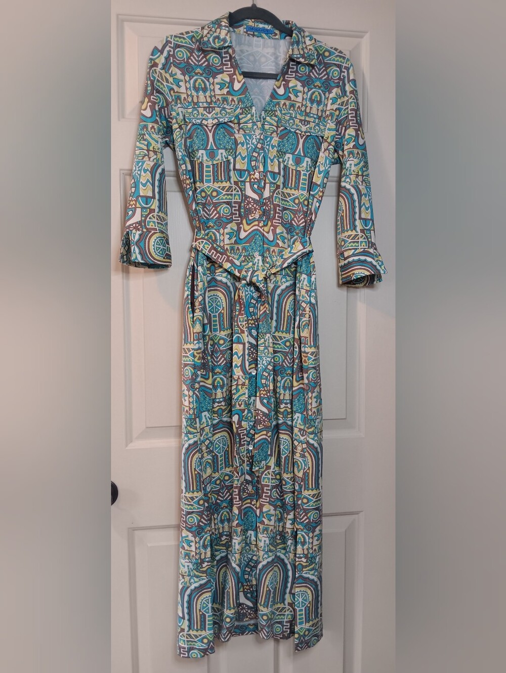 J.McLaughlin Women's Geometric Print Shirt Dress - Size Small
